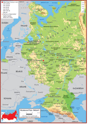 Russian Federation (West) Maps - Academia Maps