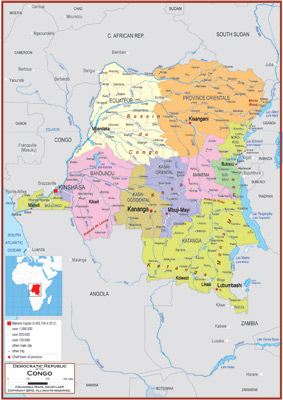 Democratic Republic of the Congo Maps - Academia Maps