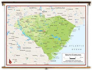 Physical Map Of South Carolina South Carolina Physical Features ...